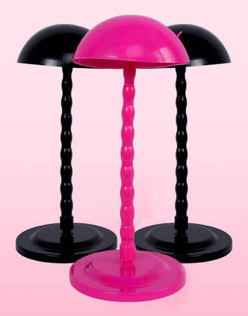 1PC Solid Color Wig Stands Plastic Hat Display Wig Head Holders Mannequin Head/Stand Portable Folding Plastic Wig Stand